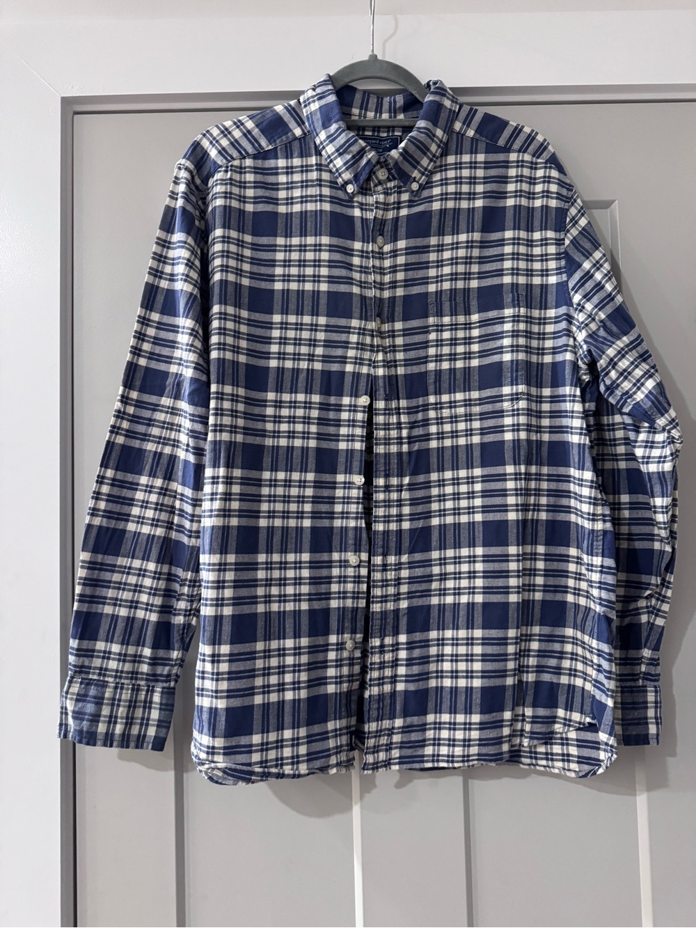 Vineyard Vines Navy & White Plaid Button-Down Shirt